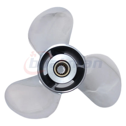 Outboard Propeller 13 7/8x19 for Yamaha 50-115HP (Stainless, Hardware Kits)