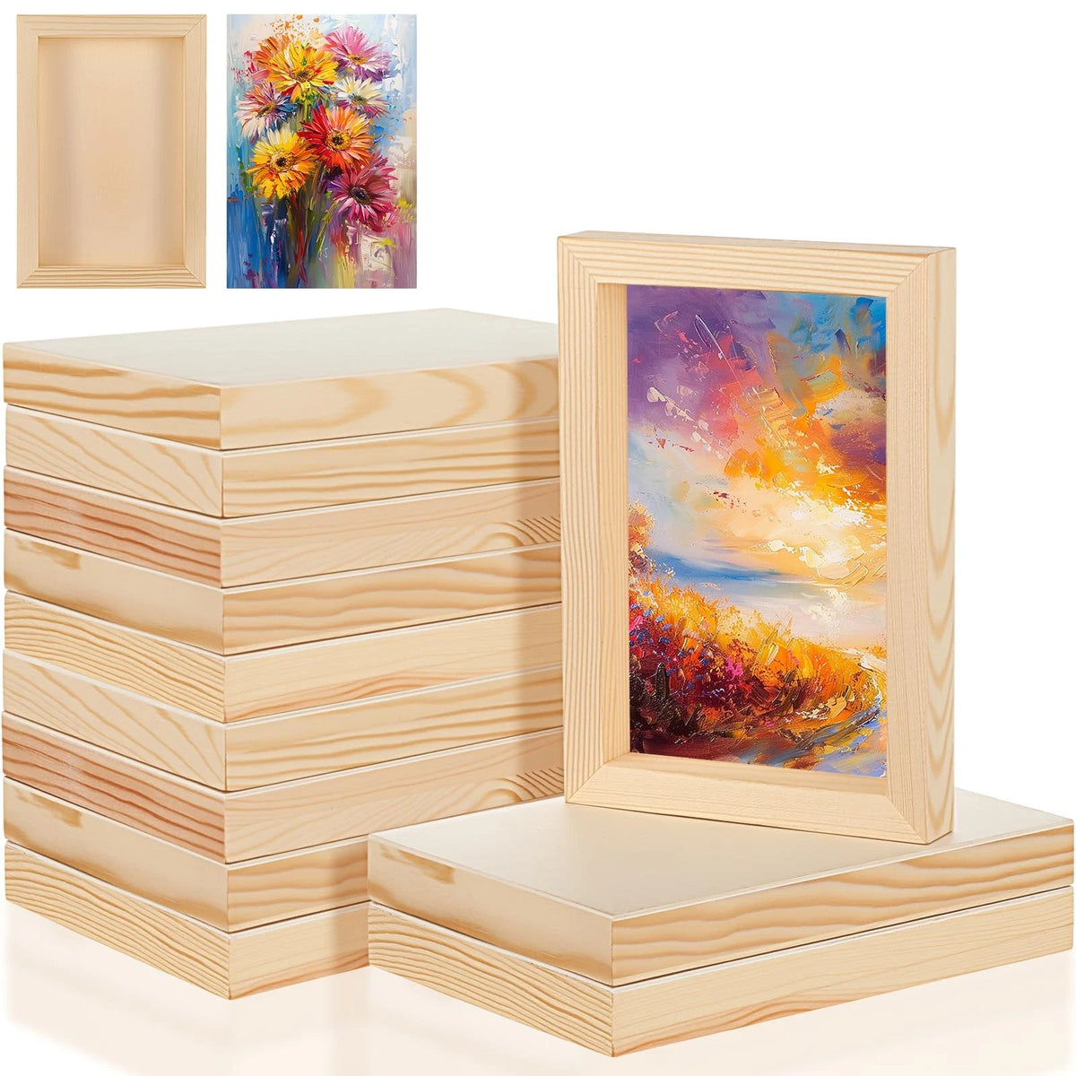 12 Pack Wood Panels for Crafting (5 x 7 Inch)