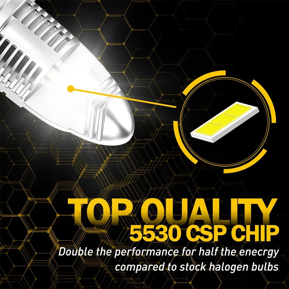 2X H4 9003 LED Headlight Bulbs for Universal Fit (40000LM)