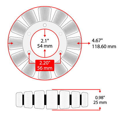 Stator for Suzuki Eiger 400 LTA400 (2002–2007) ST325, 32101-38F00