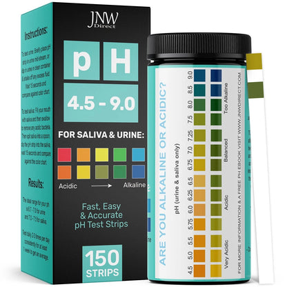 150 pH Test Strips for Urine and Saliva (Mega Value Pack)