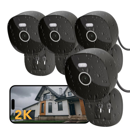4X Security Camera for Home, Pet - Wired Outdoor/Indoor, Black