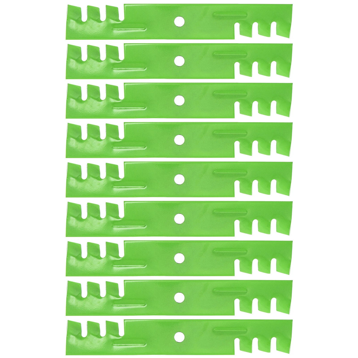 9-Pack Toothed Mower Blade for John Deere 260 240 180 LT166 320 245 (AM31100, M41967, 050335)