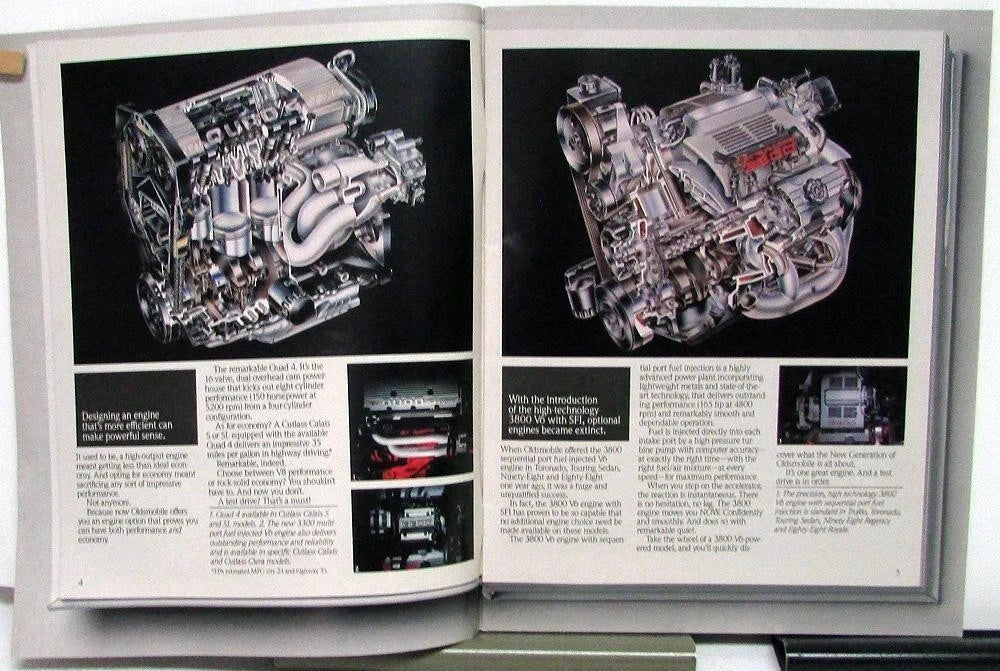 Sales Brochure for Oldsmobile Cutlass Trofeo Toronado 1989