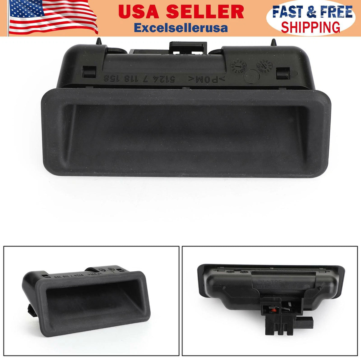 Boot Tailgate Handle for BMW E60 E90 E91 (2006–2013) C236-A001-Black