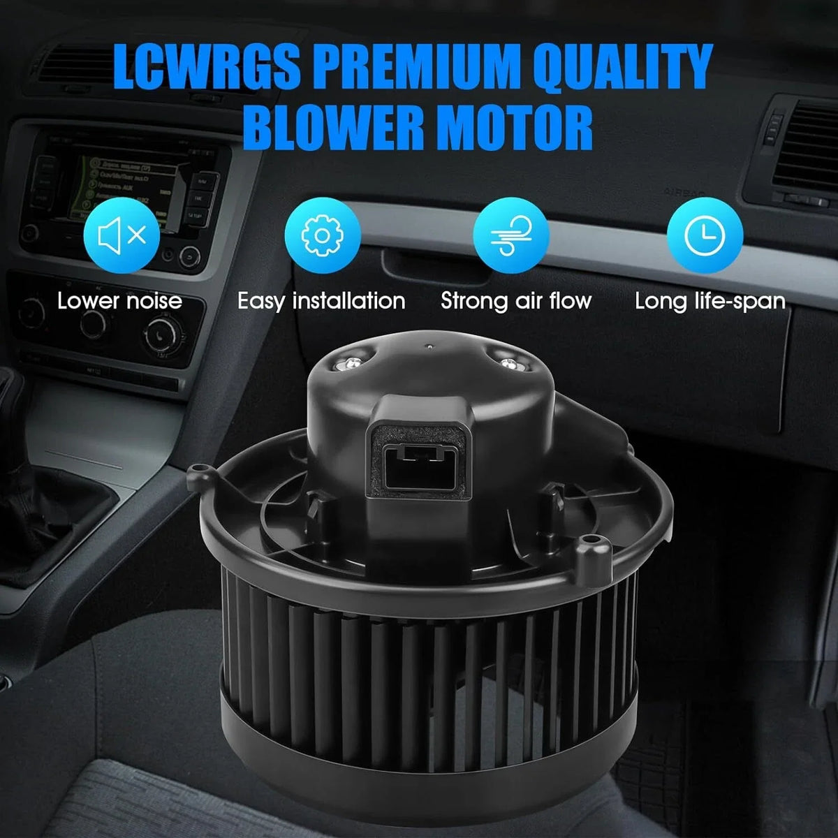 Blower Motor with Fan Cage for Chevy Equinox (2007–2009)