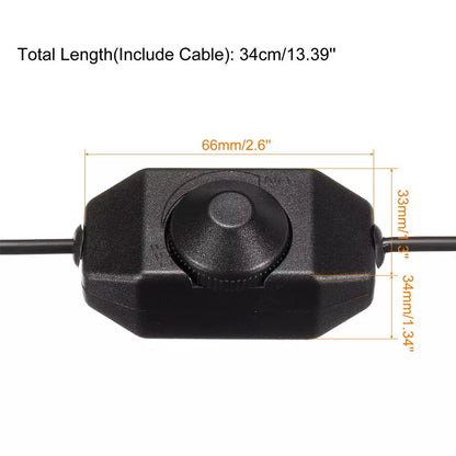 4Pcs 5V USB PWM Rotary Inline Dimmer Switch for LED Strips Lights