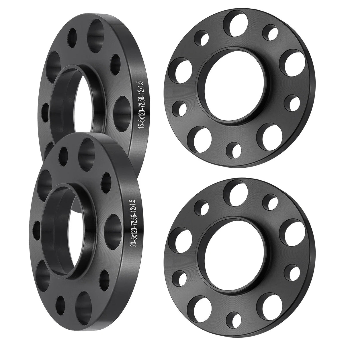 Set of 4 Hubcentric Wheel Spacers for BMW 735i (1990–1992) 15/20mm 5x120 72.56
