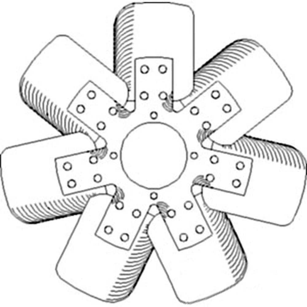 7 Blade Cooling Fan for New Holland 83964032, Ford 6610, 7610