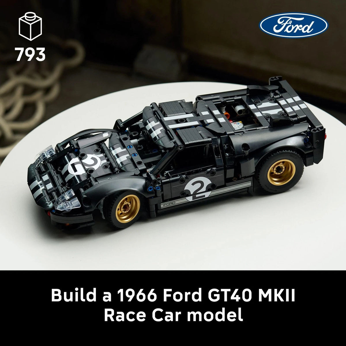 LEGO Technic 1966 Ford GT40 MKII Race Car Building Set for Adults