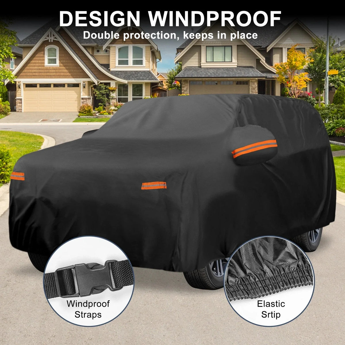 Waterproof Car Cover with Driver Door Zipper for Toyota 4Runner 