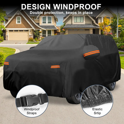 Waterproof Car Cover with Driver Door Zipper for Toyota 4Runner 
