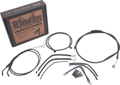 Control Kit 8in Black for Harley Davidson (Throttle, Clutch)