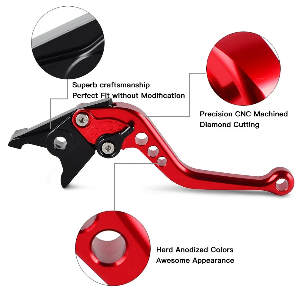 CNC Aluminum Adjustable Short Brake Clutch Levers Kit for Honda CBR600RR (2007–2020)