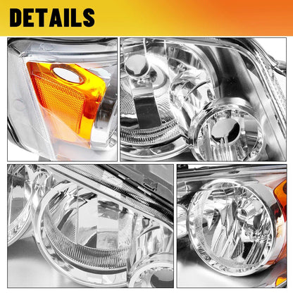 Driver Headlights for Dodge Grand Caravan (2011–2020) & Chrysler Town & Country (2008–2016)