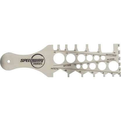 AN/NPT Fitting Hose and Tubing Template Tool for Speedway Motors (91082635)