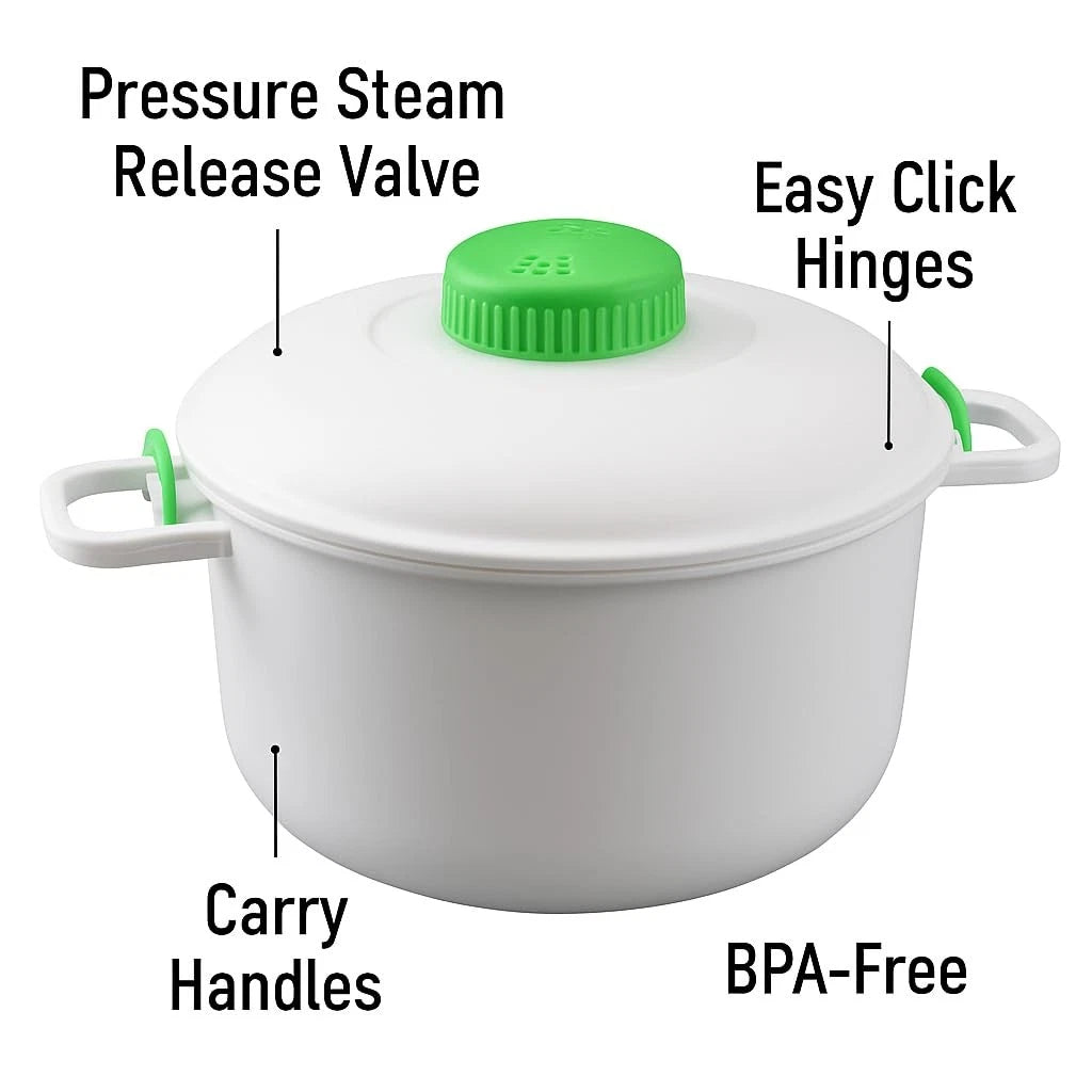 2.8L Microwave Pressure Cooker Steamer for Rice & White