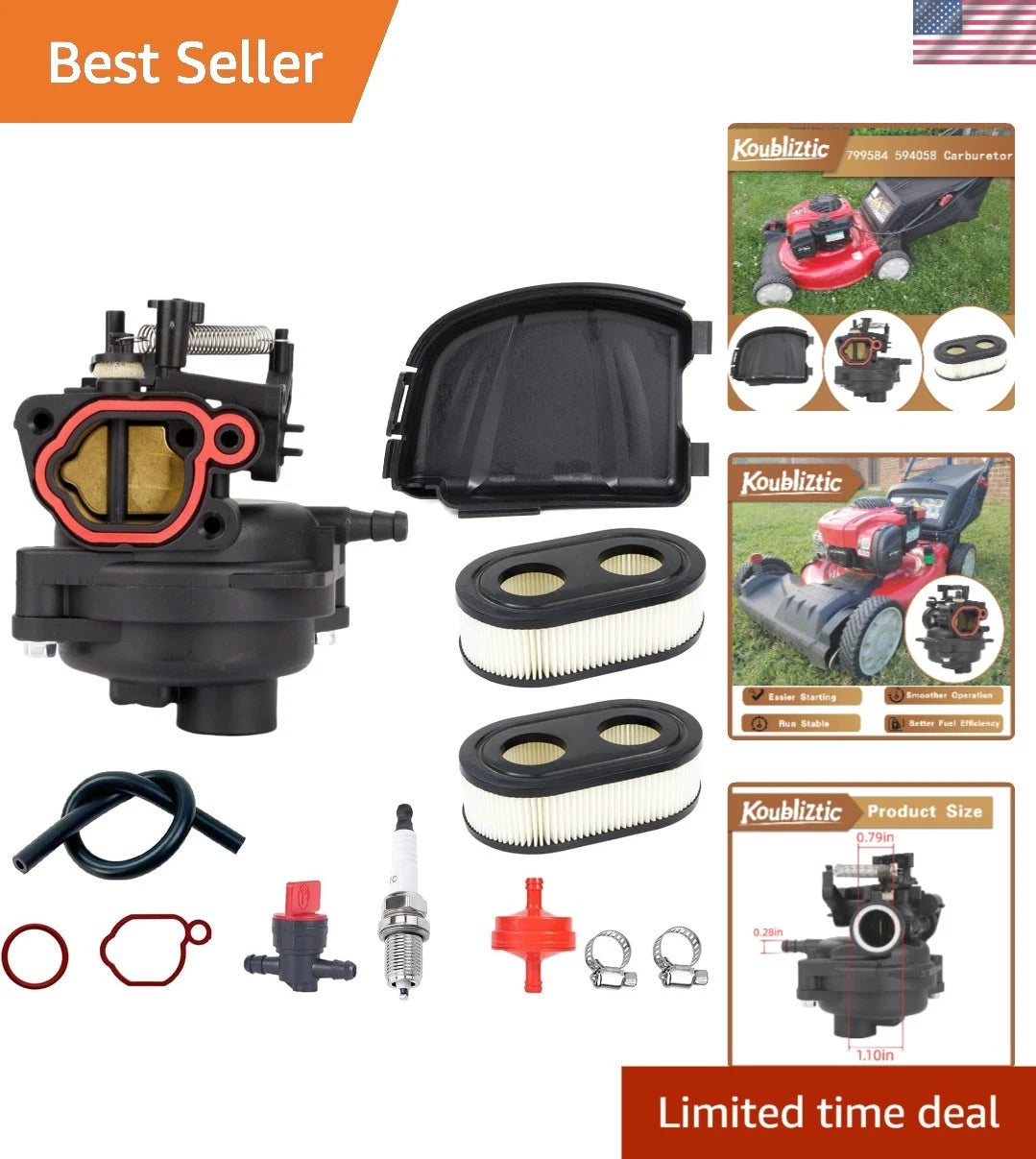 Carburetor Kit for Lawn Mower (Compatible Models)