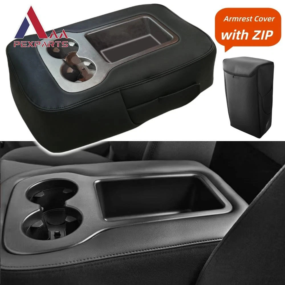Center Console Armrest Leather Cover for Silverado Sierra (2007–2014)