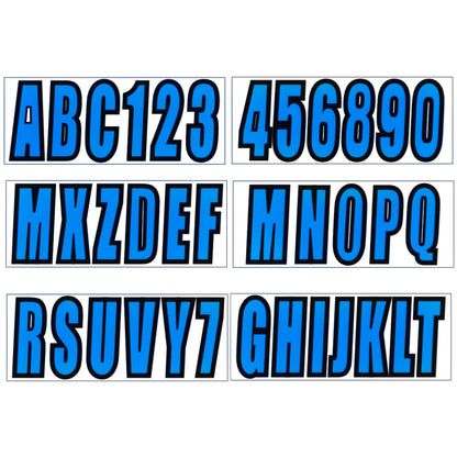 Sticker Decals A-Z Letters & 0-9 Numbers for Marine Boat (Boat Stickers)