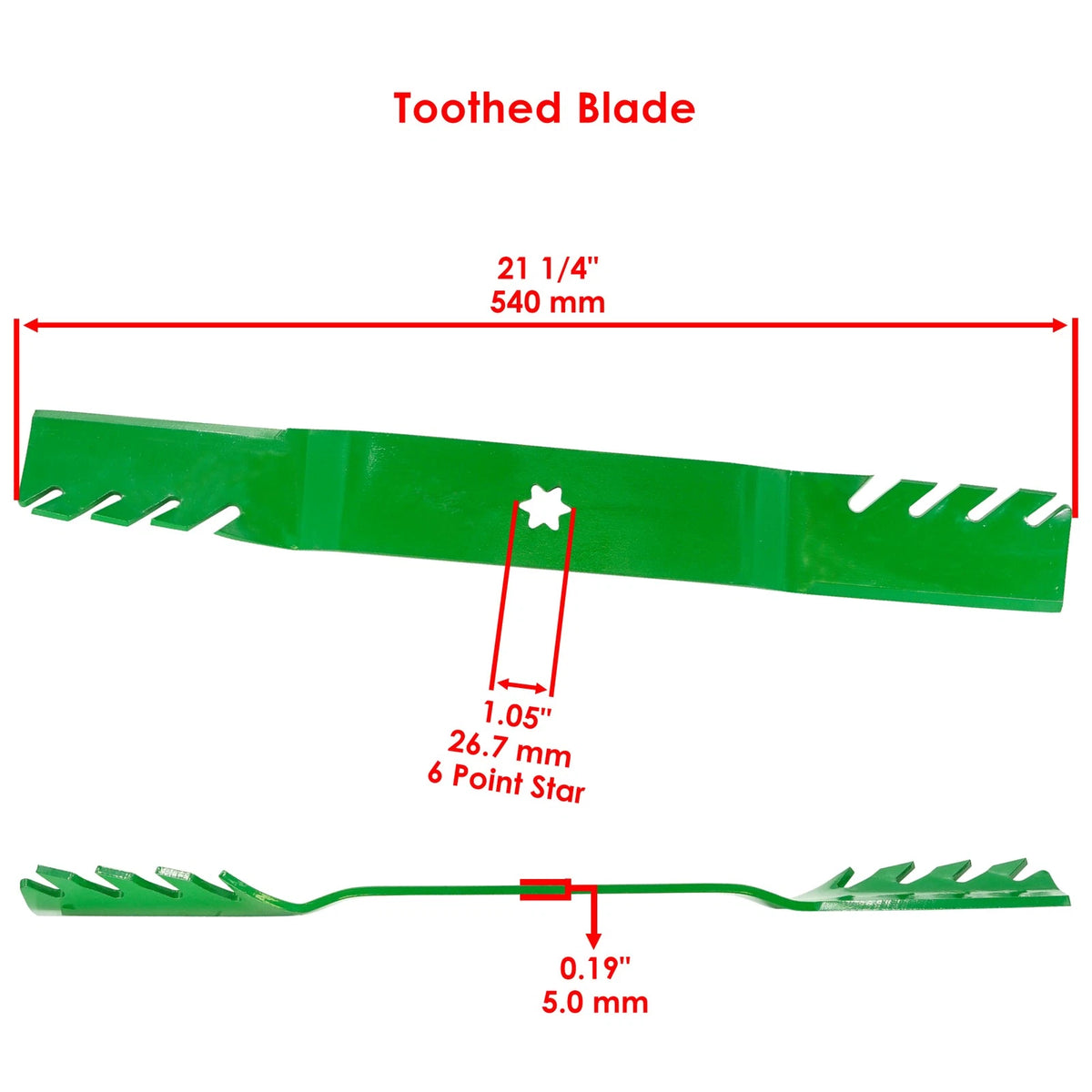 Set of 2 Toothed Mulching Blades for MTD LT165 LT175 LT1650 LT542G LT542H LT942H (MB2942 - MD)