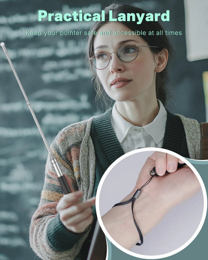 2X Retractable Teacher Pointer Stick for Uniclife (up to 39.3")