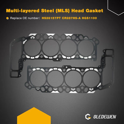 Head Gasket Kit with Bolts for Compatible with 20