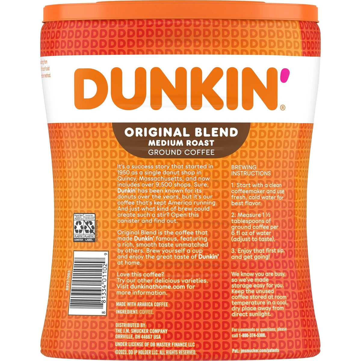 Ground Coffee Medium Roast Original Blend 30 Oz Canister