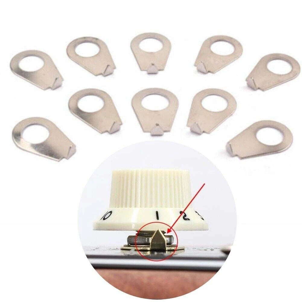 10x Guitar Knobs Pointer Plate Indicator Washers for Gibson LP