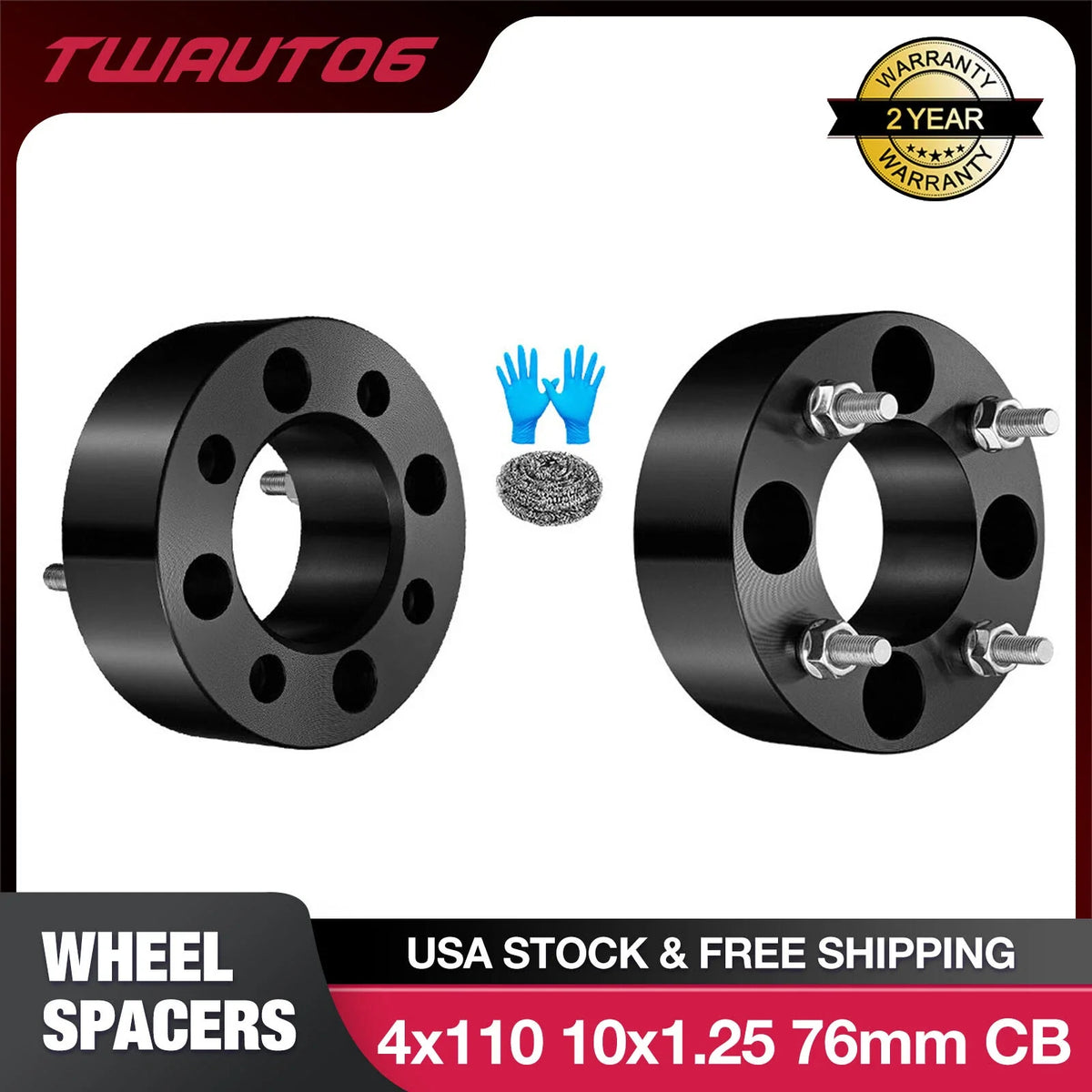 2" Wheel Spacers for Honda Rancher 350 400 420 Recon 250 Rincon 650 (2000–2023)