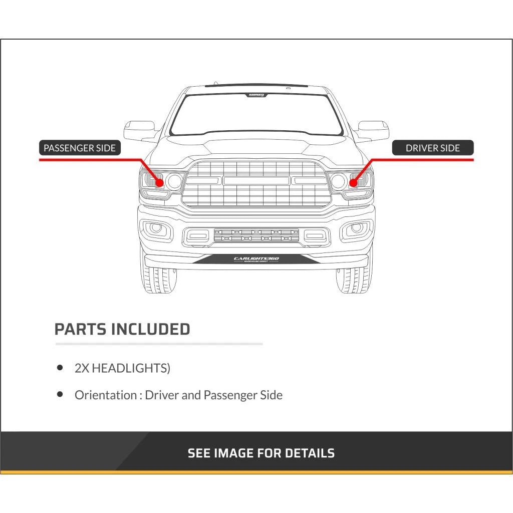 Headlight Assembly Pair for Dodge Nitro (2007–2011) PLX-M1-333-1121L-AC, CH2502177, CH2503177