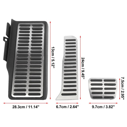 3 Pcs Brake Gas Pedal Pad Cover for Volkswagen Jetta (2006–2010)