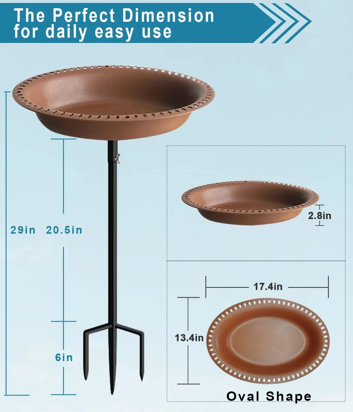 1-¼ Gallon Detachable Outdoor Bird Feeder for Garden (No Year Range)
