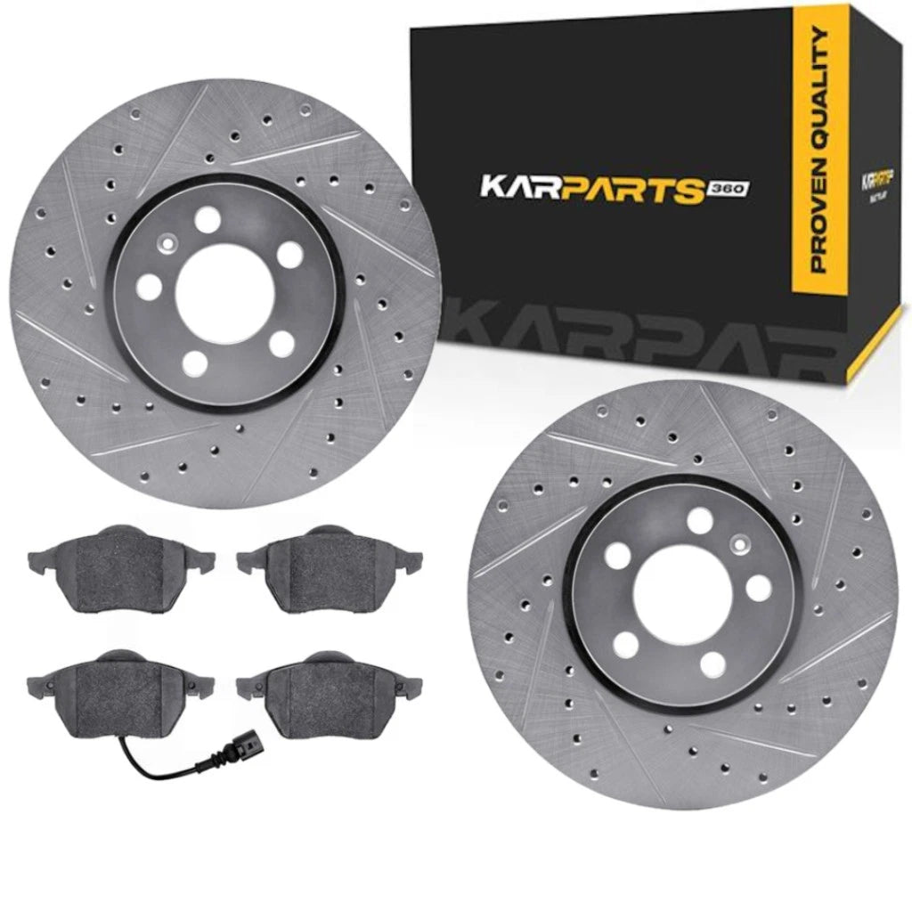 Rotor Set for Volkswagen Beetle (1999–2010) | Drilled and Slotted | ALX-PAU-DF-7612-74024-CLA1