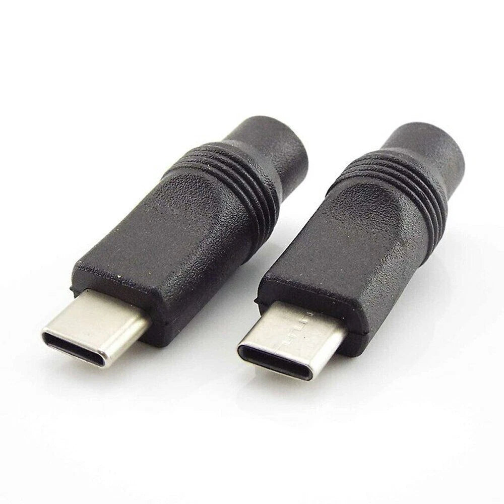 20Pcs Type-C USB Male to DC 5.5x2.1mm Female Jack Connector
