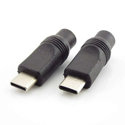 20Pcs Type-C USB Male to DC 5.5x2.1mm Female Jack Connector