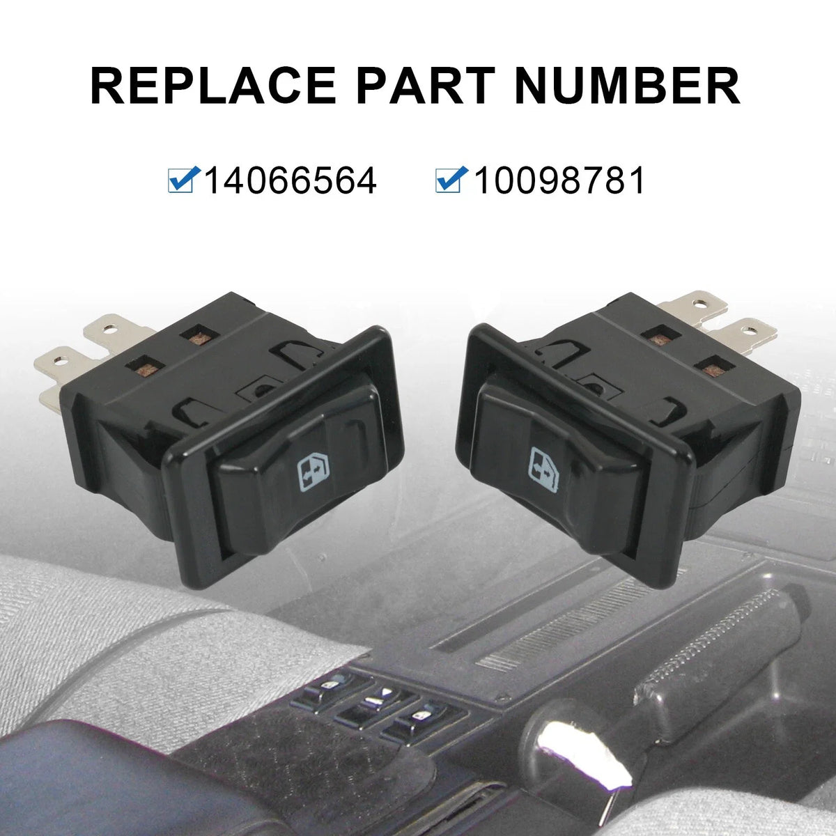 Set of 2 Power Window Switches for Camaro Z28 IROC-Z RS (1982–1989)
