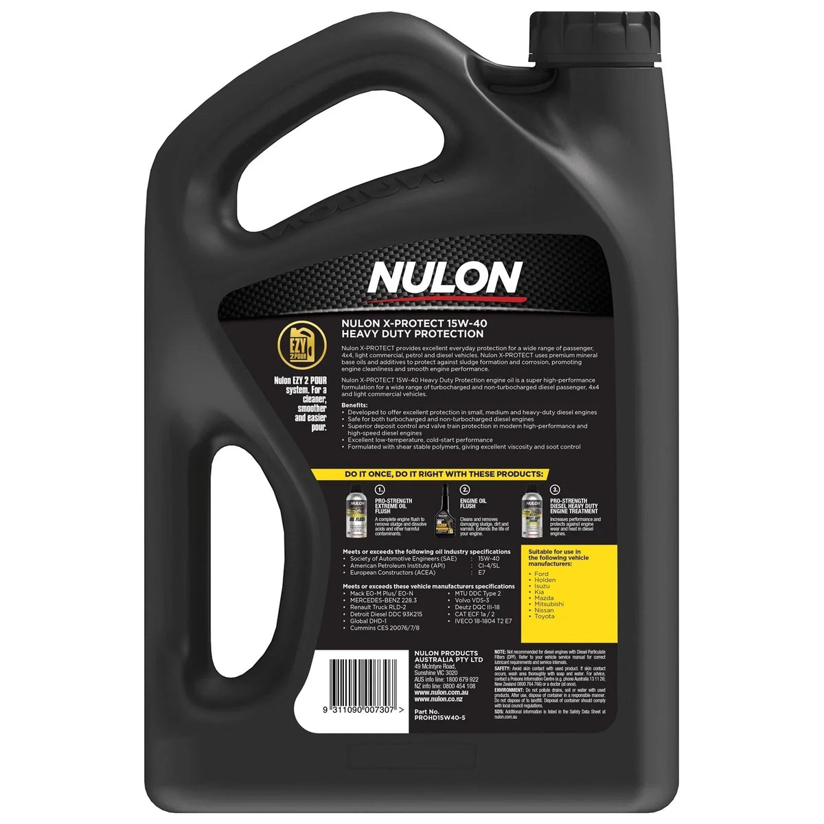 Nulon X-Protect Diesel 15W40 Heavy Duty Protection Premium Mineral Engine Oil 5L