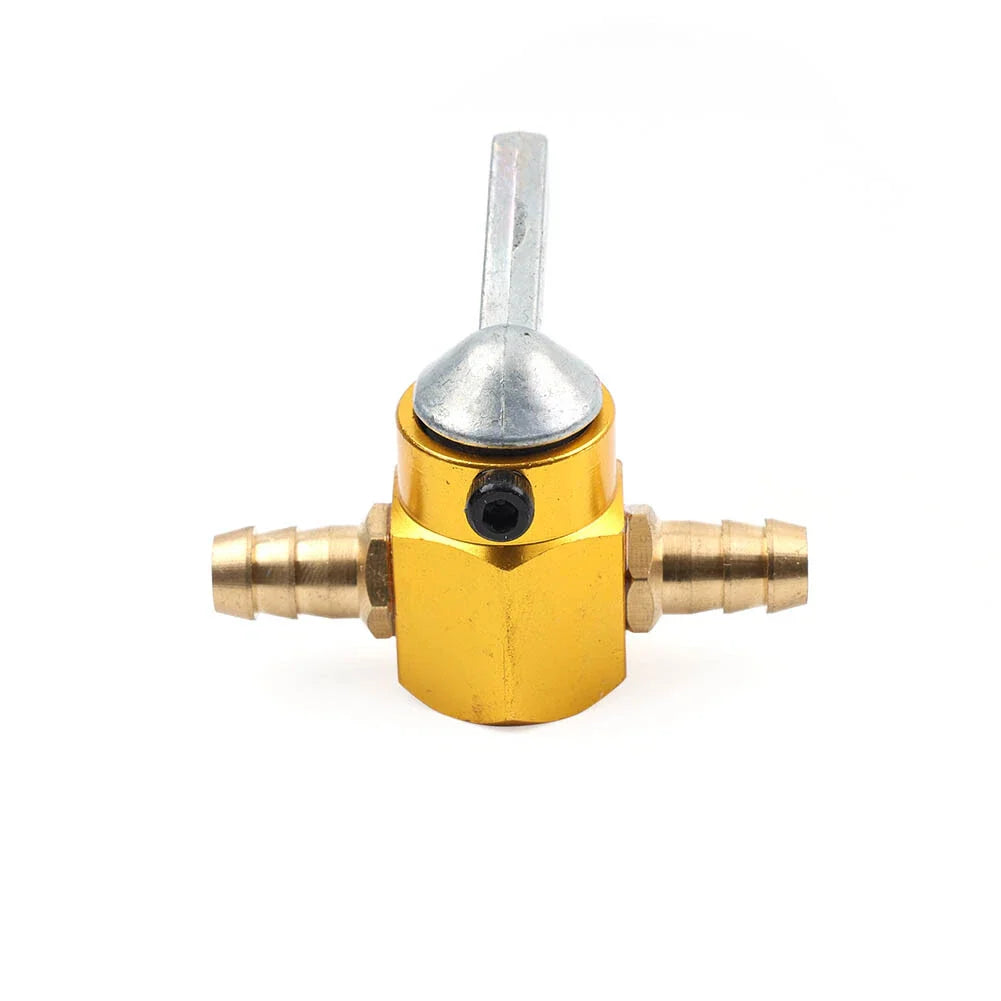 8mm On-Off Fuel Tap Gas Valve Petcock for Motorcycle Inline Yellow