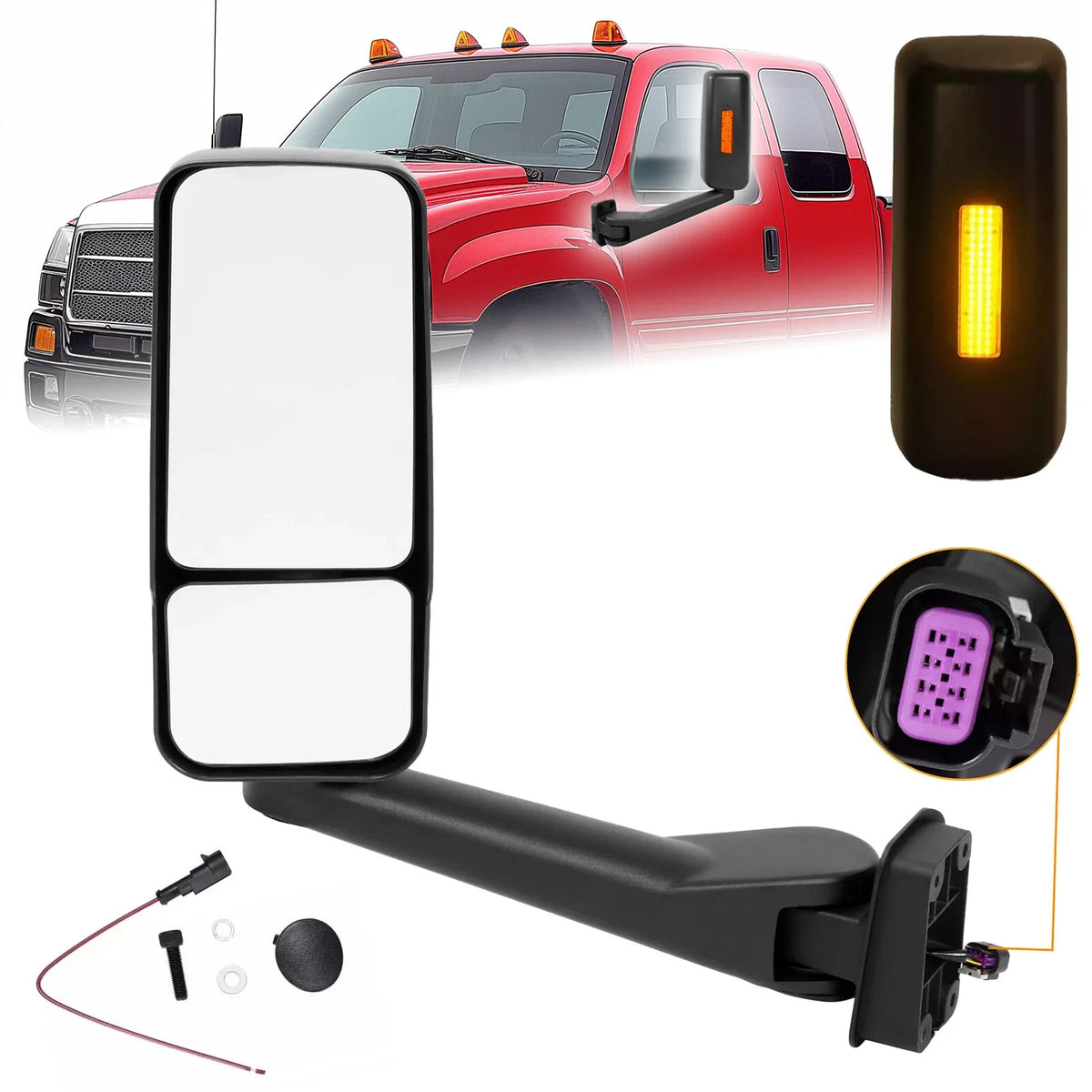 Power Mirror with Light for Chevy Kodiak GMC Topkick C4500 C5500 (2003–2009)