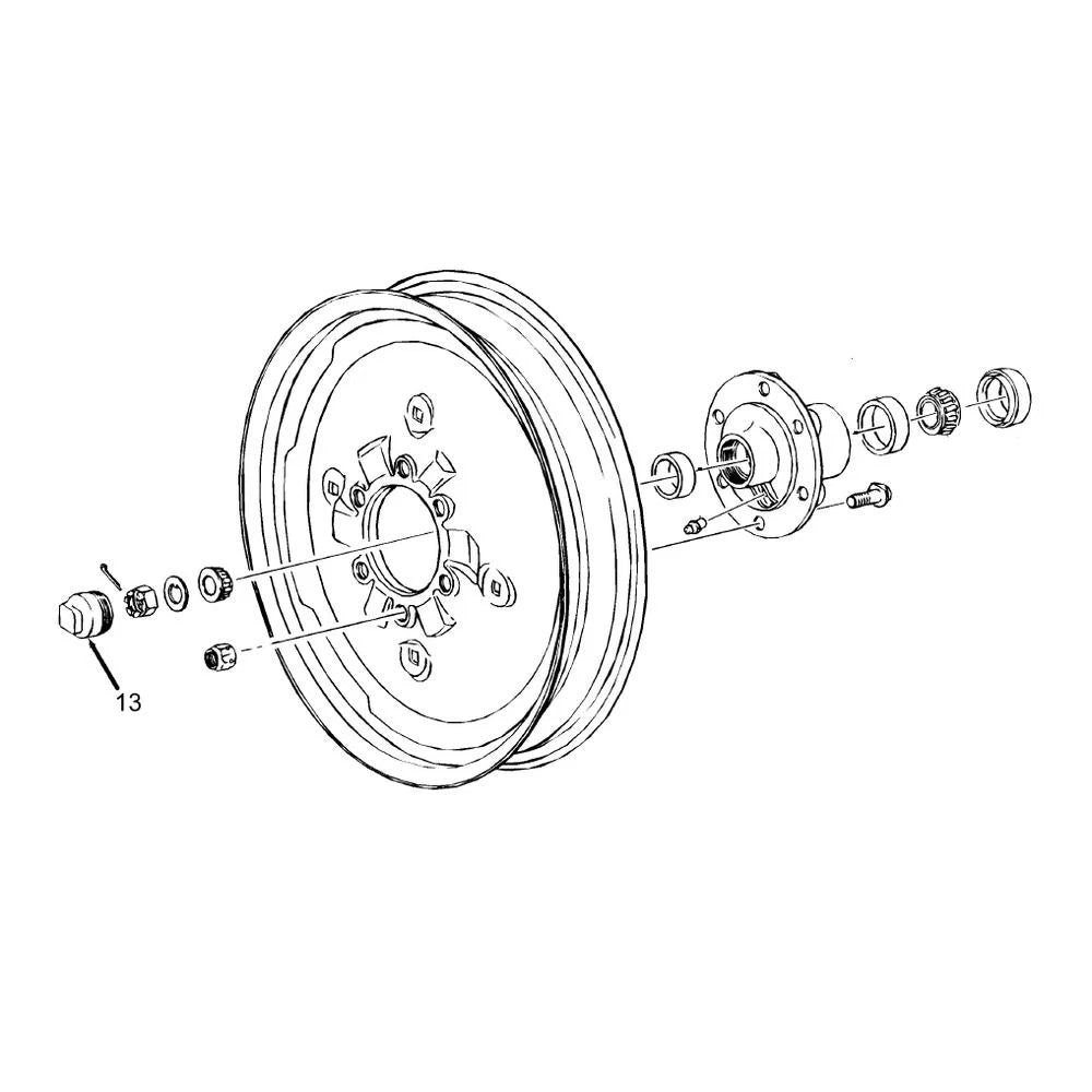 Front Hub Cap for Ford 9N 8N 600 601 800 801 2000 4000 (4CYL)