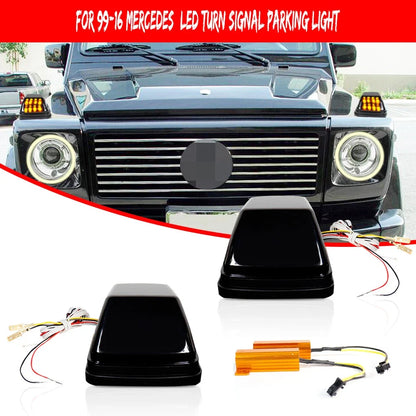 Smoked LED Turn Signal Parking Light for Mercedes W463 G55 G550 G500 G63 (1990–2018)