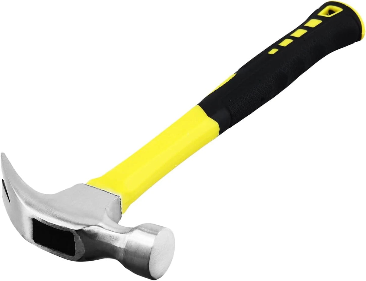 2X 8oz Claw Hammer, 275x105mm Carbon Steel Nail Hammer Non-Slip