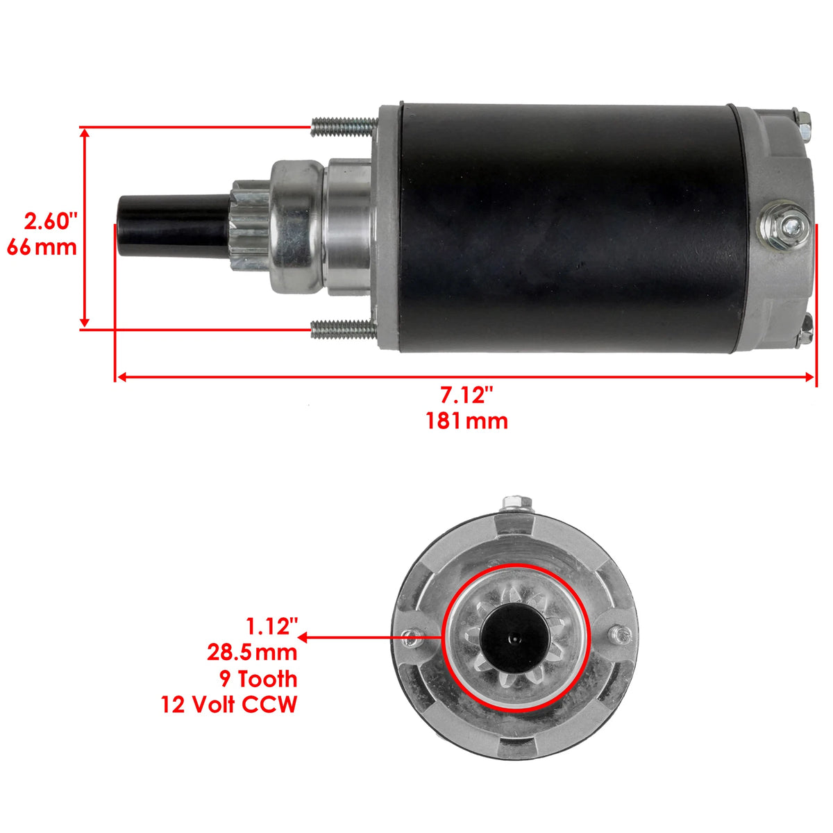 Starter for Cub Cadet 14 16 HP 1415 1420 1430 1615 1620 (1987–1993) AB16665757AD