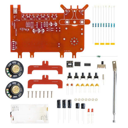 FM Radio DIY Soldering Kit with RDA5807 Auto Scan and Volume Control