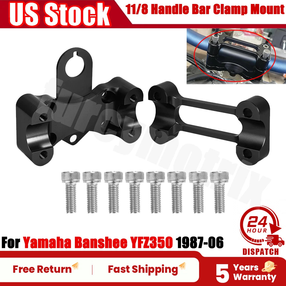 Billet Fat 1 1/8'' Handlebar Bar Clamp Mount for Yamaha Banshee YFZ350