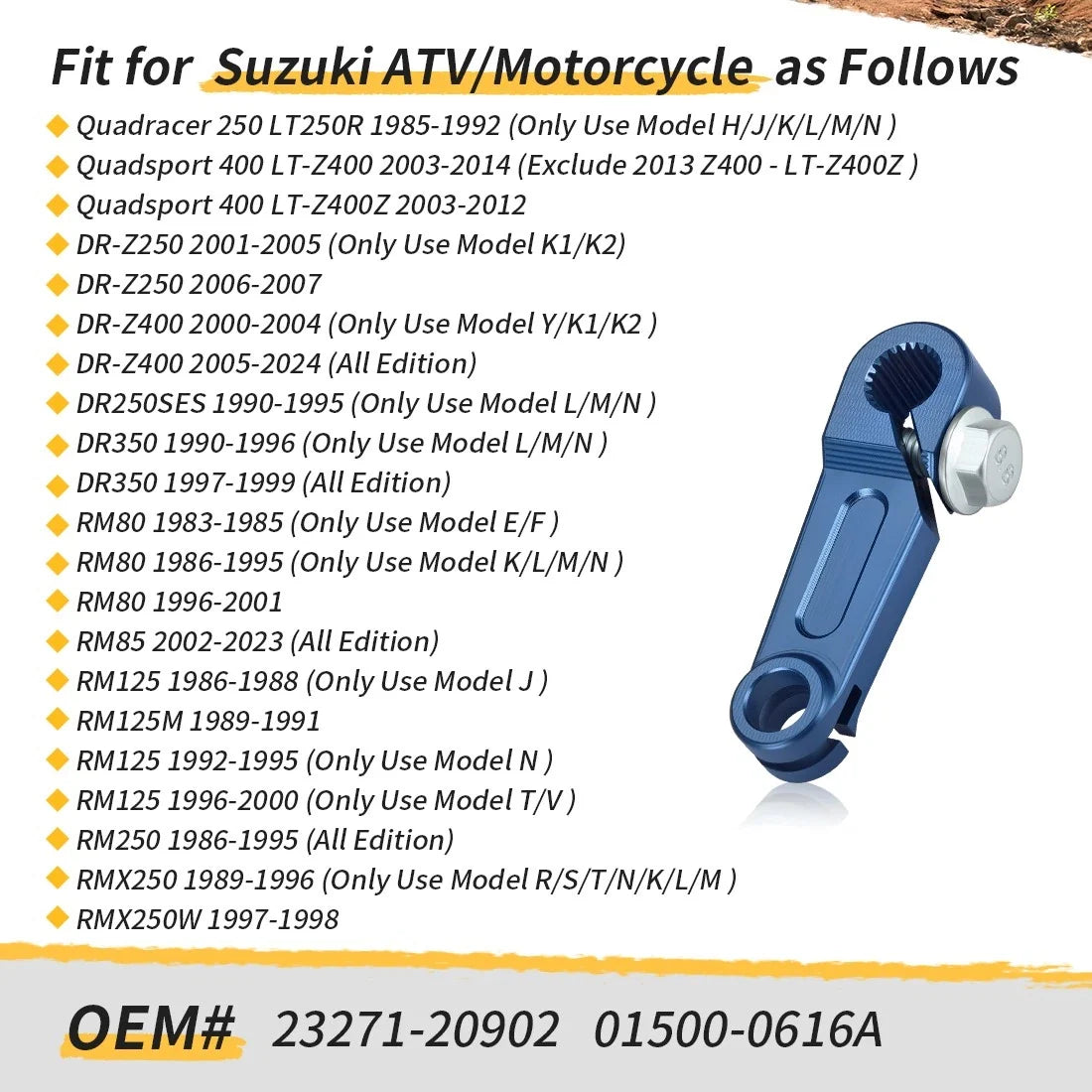 Clutch Release Arm Bolt for Suzuki Quadsport Z400 LTZ400 LT-Z400 (2003–2014)