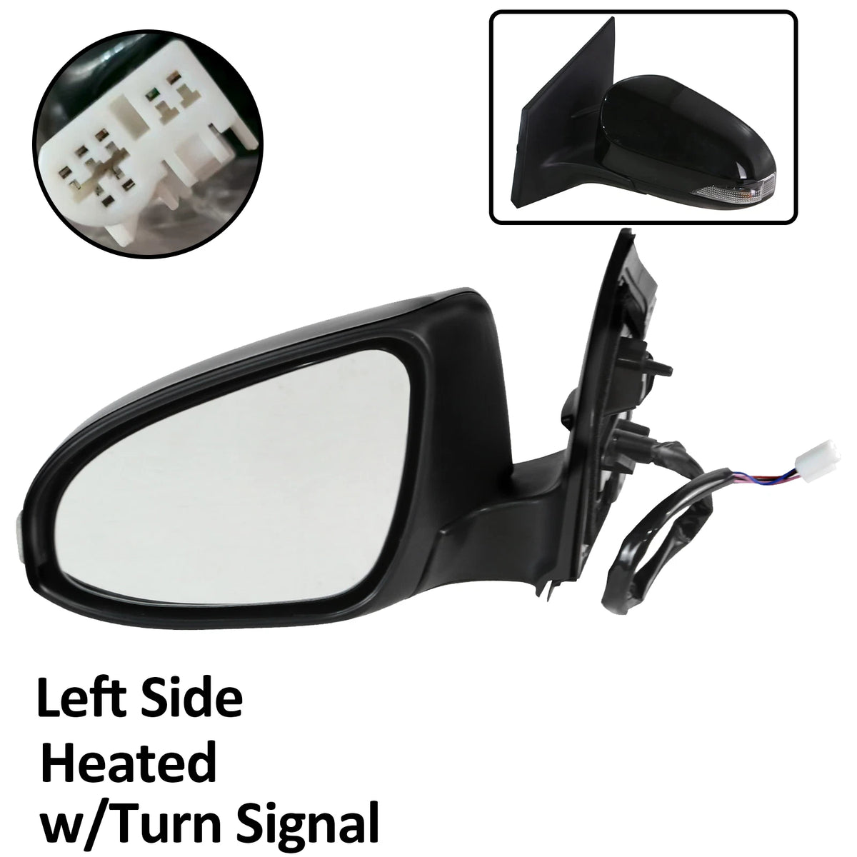 Power Heated Mirror w/Turn Signal Left for Toyota Corolla (2014–2019) 8794002F51C0