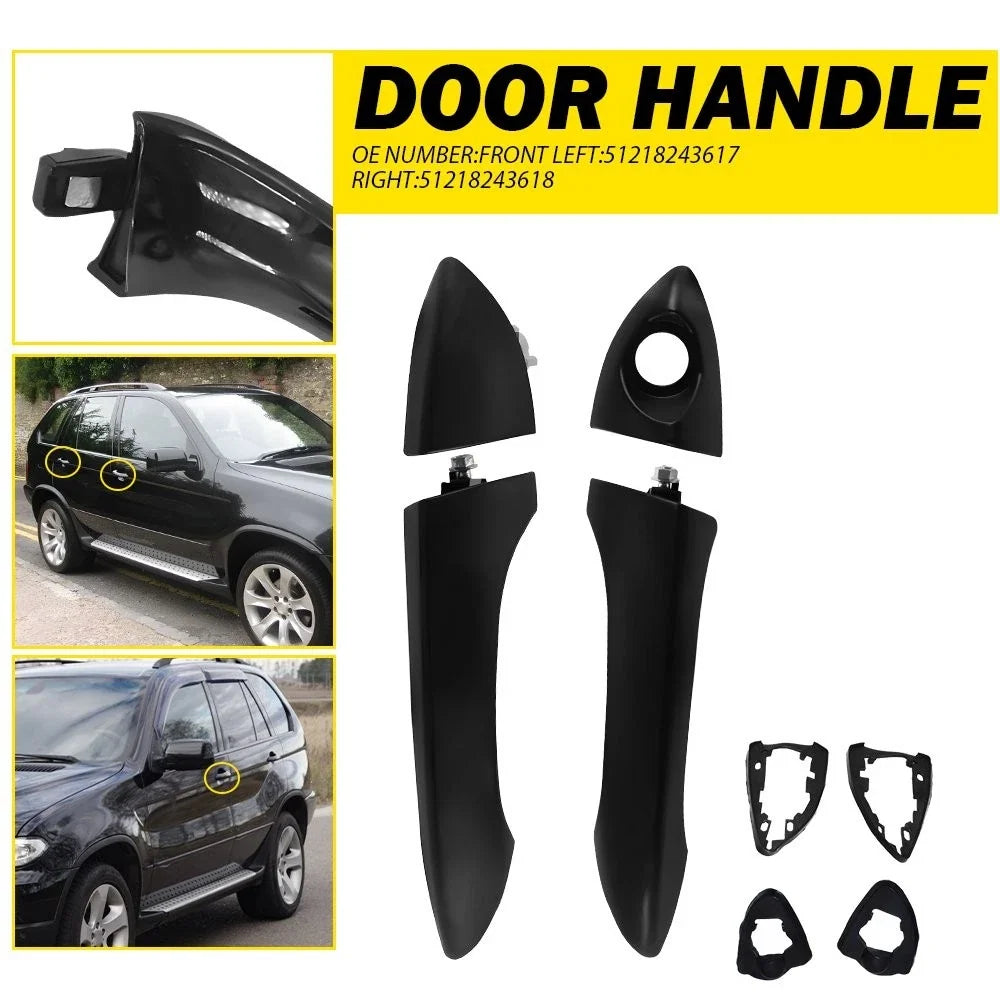 2Pcs Exterior Door Handles for BMW X5 (2000–2006) Front Driver & Passenger