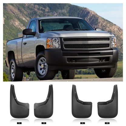 4X Mud Flaps Kit for Chevy Silverado 1500 (2007–2013) 2500HD 3500HD (2007–2014)